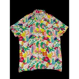 Hello Kitty Aloha Tropical‎ Hawaiian Button-Up Shirt Sanrio Men's / Unisex 2XL
